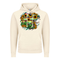 Vintage Artic Guanajuato sunflower serape map Vintage Hoodie - RanaPortraitStore