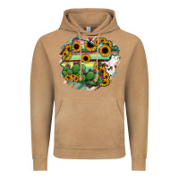 Vintage Camel Guanajuato sunflower serape map Vintage Hoodie - RanaPortraitStore