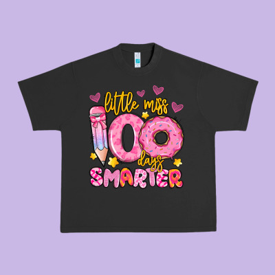 Little Miss 100 Days Smarter Urban Heavy Tee Designed By Artiststas