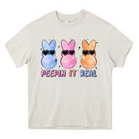 Cream peepin it real easter glitter Heavy Core Tee - MaliasSmallBusiness
