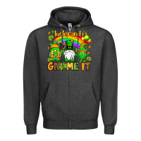 Charcoal Heather St. Patrick's Lucky and i gnome it Zipper Hoodie - OliviaCreatesArt