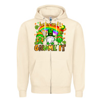 Sandshell St. Patrick's Lucky and i gnome it Zipper Hoodie - OliviaCreatesArt