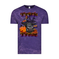 Cloud Purple Trick Or Treat Black Angus Heifer Vintage Tee - LillyAllenDesigns