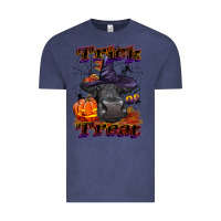 Vintage Denim Trick Or Treat Black Angus Heifer Vintage Tee - LillyAllenDesigns