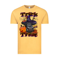 Vintage Mustard Trick Or Treat Black Angus Heifer Vintage Tee - LillyAllenDesigns