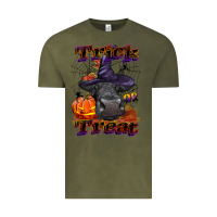 Vintage Olive Trick Or Treat Black Angus Heifer Vintage Tee - LillyAllenDesigns