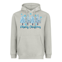 Moon Dust merry christmas blue trees Heavyweight Hoodie - FaDigitalArtStudio