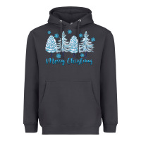 Smoke merry christmas blue trees Heavyweight Hoodie - FaDigitalArtStudio