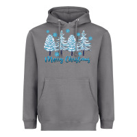Storm merry christmas blue trees Heavyweight Hoodie - FaDigitalArtStudio