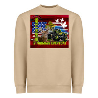 Mushroom hunting fishing & farming everyday Heavyweight Sweatshirt - TumblerDesignByShophia