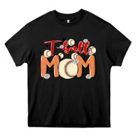 Black t ball mom Heavy Core Tee - MaliasSmallBusiness