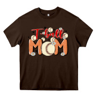 Chocolate Brown t ball mom Heavy Core Tee - MaliasSmallBusiness