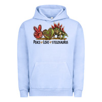 Pigment Grape Ice Peace Love Stegosaurus Urban Hoodie - LillyAllenDesigns