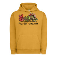 Pigment Peanut Butter Peace Love Stegosaurus Urban Hoodie - LillyAllenDesigns
