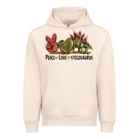 Sandshell Peace Love Stegosaurus Urban Hoodie - LillyAllenDesigns