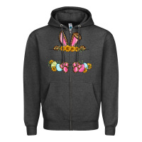 Western Easter Bunny Name Frame Zipper Hoodie | Teevron