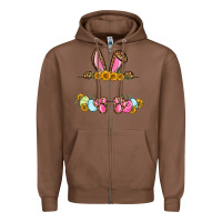 Chestnut Western Easter bunny name frame Zipper Hoodie - OliviaCreatesArt