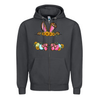 Smoke Western Easter bunny name frame Zipper Hoodie - OliviaCreatesArt
