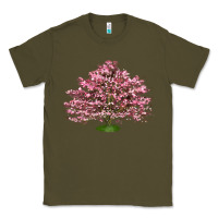 Army Green Flowering Dogwood Tree Classic Tee - LillyAllenDesigns