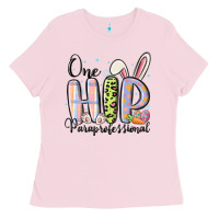 Bubblegum Pink one hip paraprofessional Ladies Tee - MaliasSmallBusiness