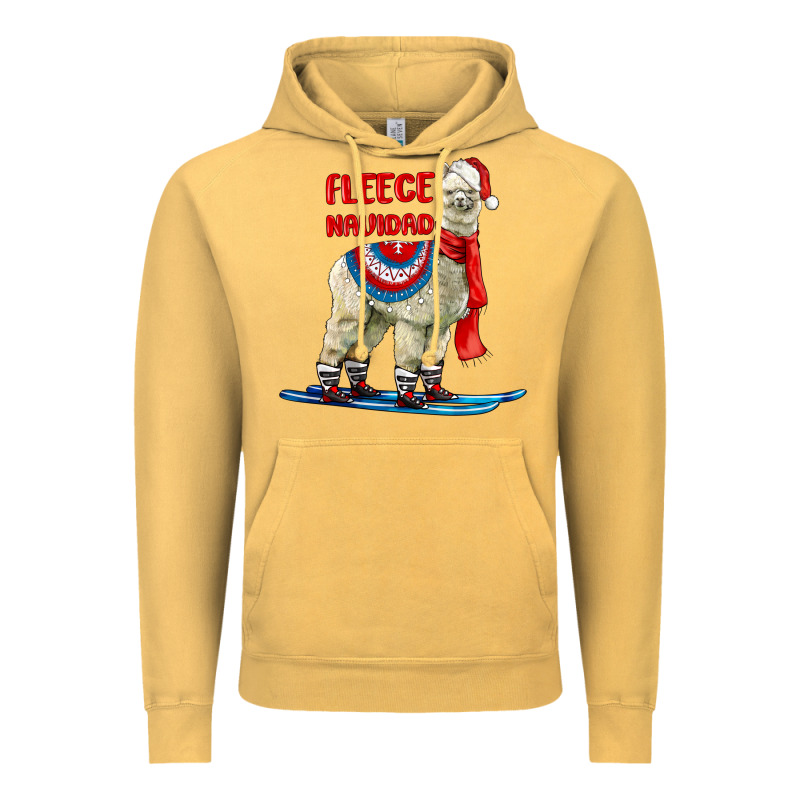 Fleece Navidad Alpaca Vintage Hoodie by LillyAllenDesigns | Teevron