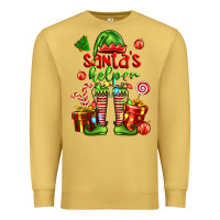 Antique Gold santa s helper Premium Sweatshirt - FaDigitalArtStudio