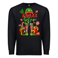Black santa s helper Premium Sweatshirt - FaDigitalArtStudio