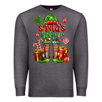 Charcoal Heather santa s helper Premium Sweatshirt - FaDigitalArtStudio