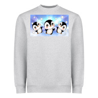 Heather Grey cute penguin Heavyweight Sweatshirt - TumblerDesignByShophia