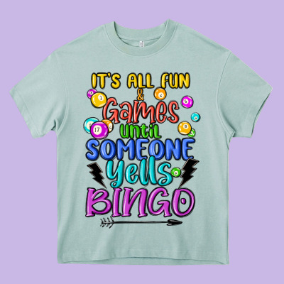 Bingo Heavy Core Tee Designed By Maliassmallbusiness