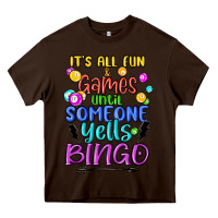 Chocolate Brown bingo Heavy Core Tee - MaliasSmallBusiness