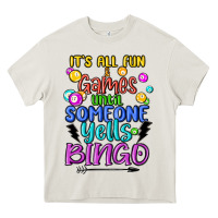 Cream bingo Heavy Core Tee - MaliasSmallBusiness