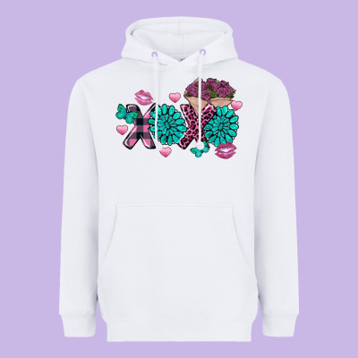 Xoxo Valentine's Day Turquoise Gem Heavyweight Hoodie Designed By Fadigitalartstudio