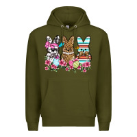 Army Green Western Easter peeps Premium Hoodie - OliviaCreatesArt
