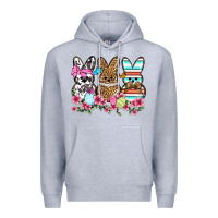 Heather Grey Western Easter peeps Premium Hoodie - OliviaCreatesArt