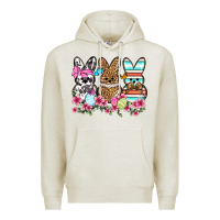 Oatmeal Heather Western Easter peeps Premium Hoodie - OliviaCreatesArt