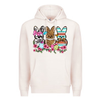 Pale Pink Western Easter peeps Premium Hoodie - OliviaCreatesArt