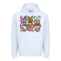 White Western Easter peeps Premium Hoodie - OliviaCreatesArt