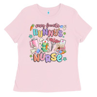 Bubblegum Pink every favorite bunnys nurse Ladies Tee - MaliasSmallBusiness