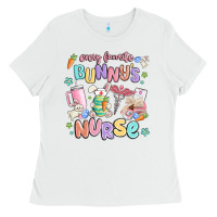 White every favorite bunnys nurse Ladies Tee - MaliasSmallBusiness