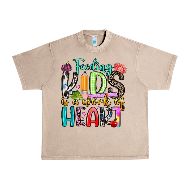 Feeding Kids Is A Work Of Heart Urban Heavy Tee by Artiststas | Teevron