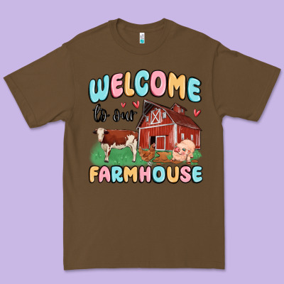 Welcome To Our Farmhouse Premium Tee Designed By Maliassmallbusiness