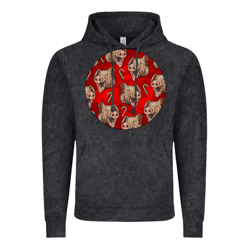 Christmas Pig Vintage Hoodie by LillyAllenDesigns | Teevron