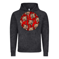 Vintage Black christmas pig Vintage Hoodie - LillyAllenDesigns
