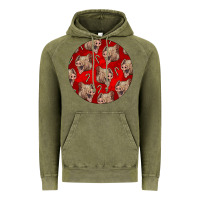 Vintage Olive christmas pig Vintage Hoodie - LillyAllenDesigns