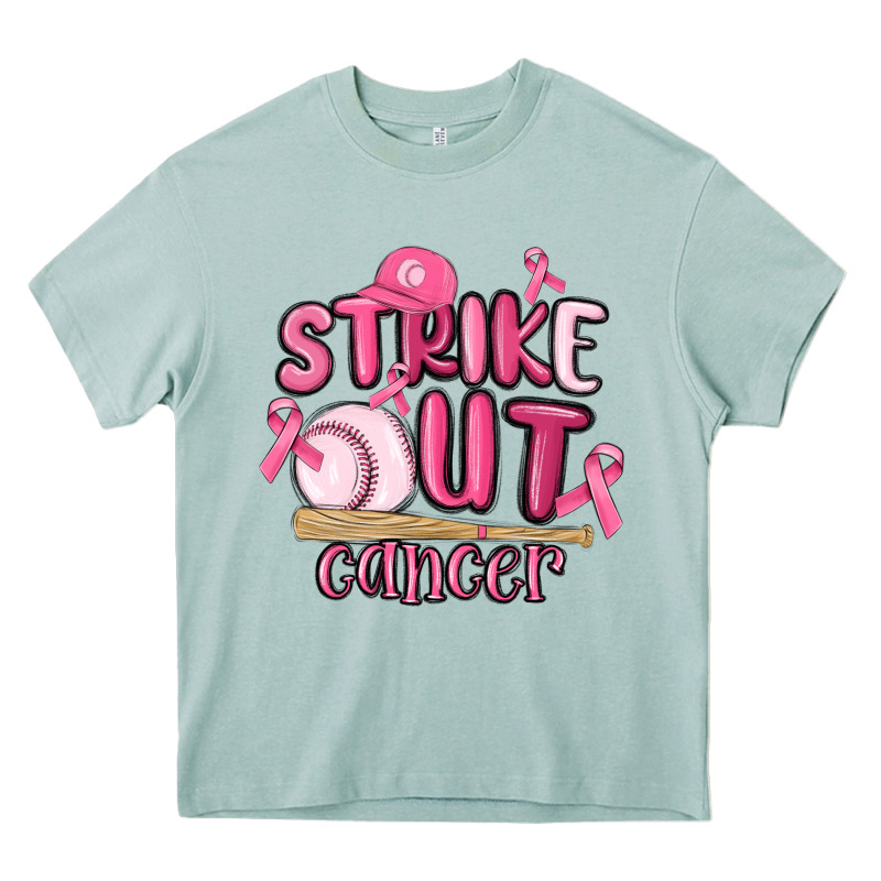 Strike Out Cancer Baseball Heavy Core Tee by MaliasSmallBusiness | Teevron