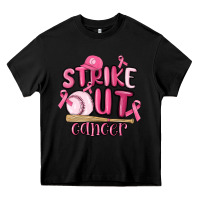 Black strike out cancer baseball Heavy Core Tee - MaliasSmallBusiness