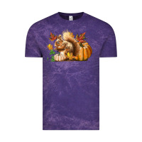 Cloud Purple Fall Squirrel Vintage Tee - LillyAllenDesigns