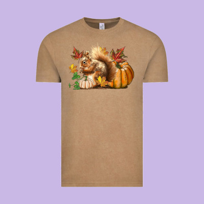 Fall Squirrel Vintage Tee Designed By Lillyallendesigns