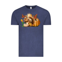 Vintage Denim Fall Squirrel Vintage Tee - LillyAllenDesigns